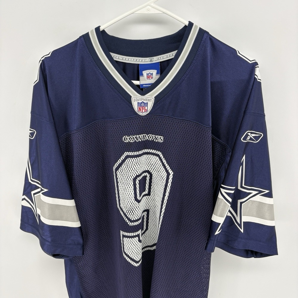 Reebok Tony Romo‎ #9 Dallas Cowboys NFL Equipment Mesh Jersey Mens Large Blue